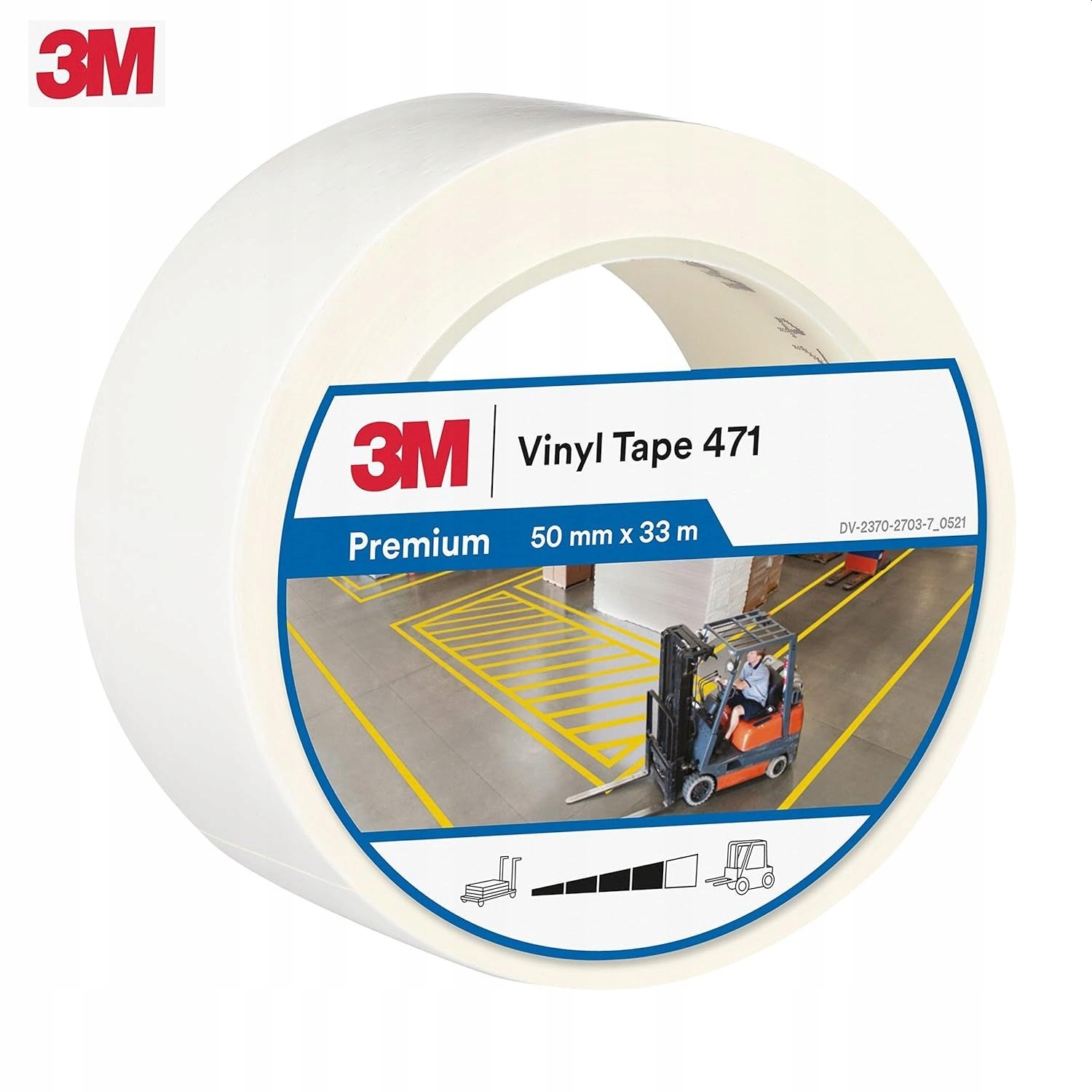 Vinylová Označovací Páska 3M 471 Bílá 50 mm/33 m Silná 3M