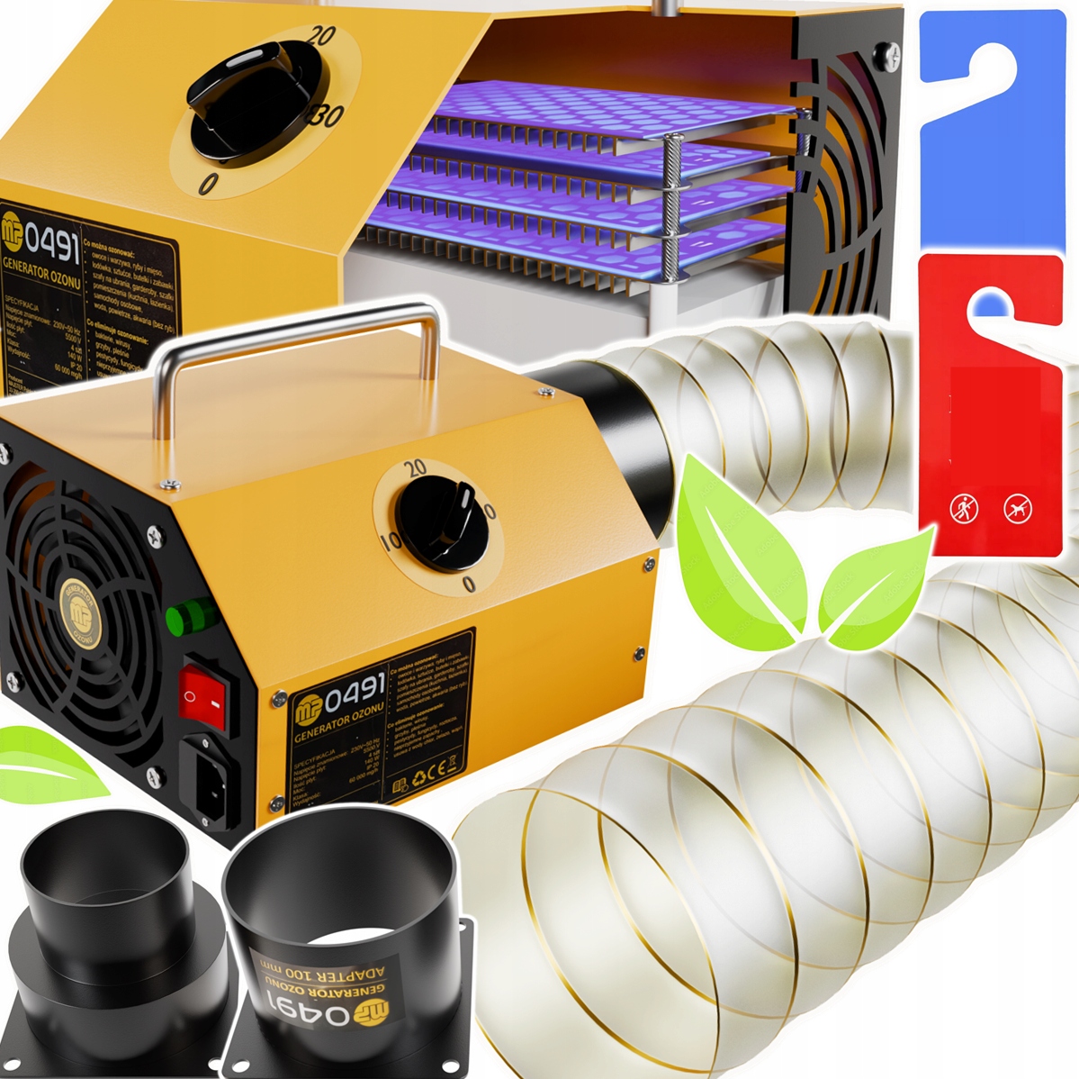 Profesionální Generátor Ozonu Ozonátor Odnímatelný Trubka 2 m 60 000 Mg/h MP0491