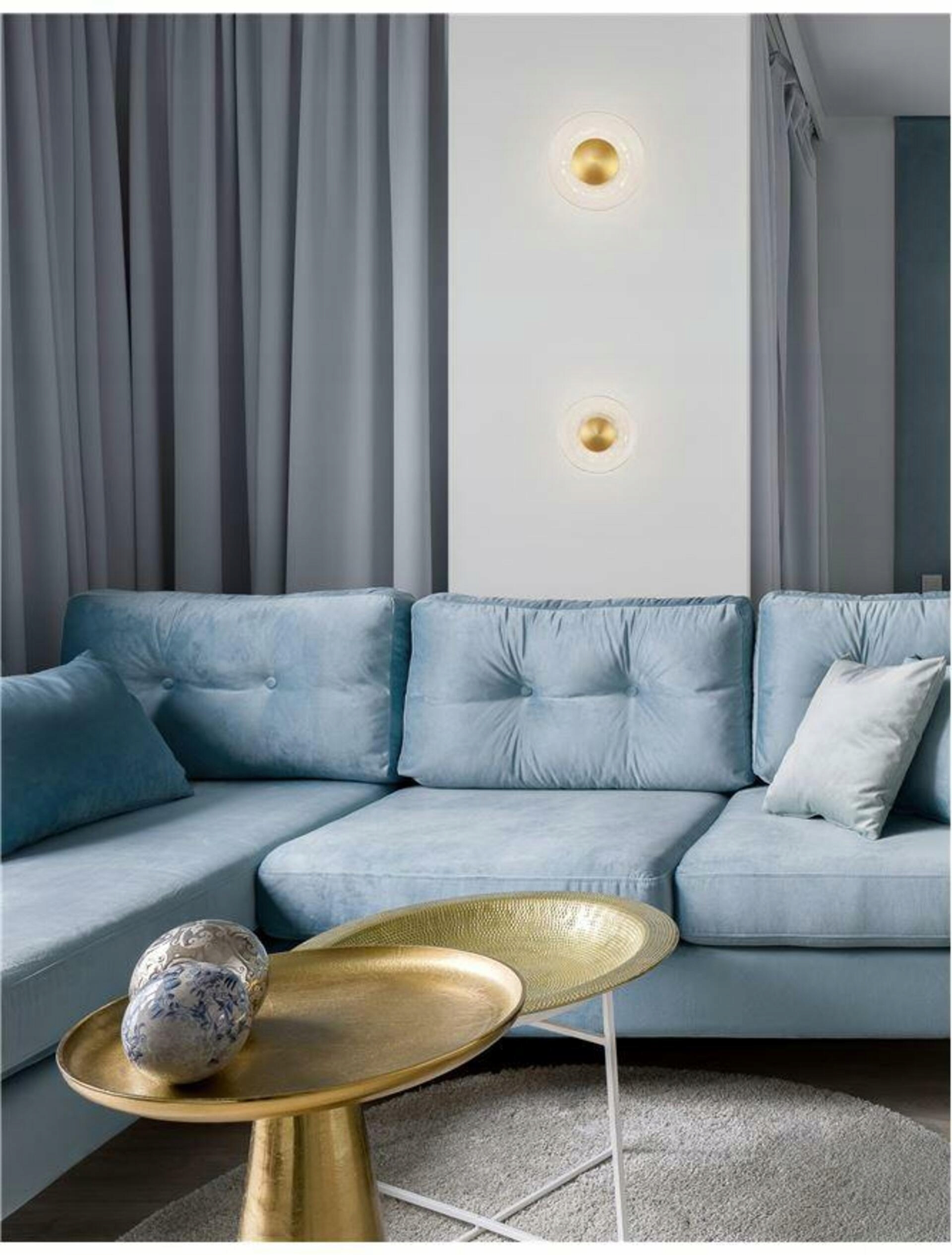 Nova Luce nástěnné svítidlo Esil čiré sklo mosazný zlatý hliník Led 4W 230V