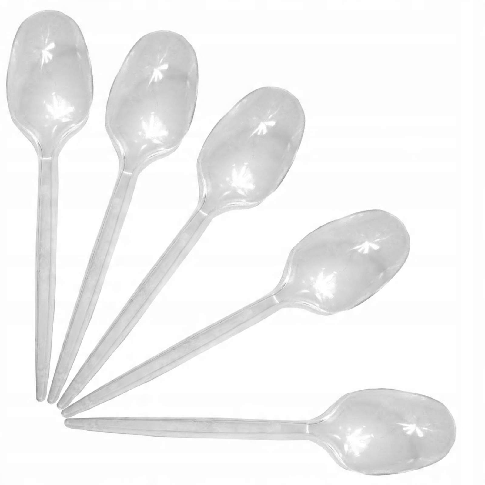 

100szt łyżka łyżki plastikowe jednorazowe 16cm