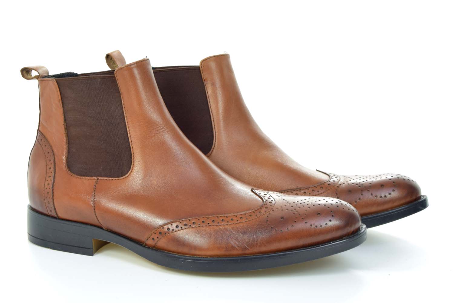 Pánské kožené zimní zateplené boty Mor 16, hnědé, velikost 42