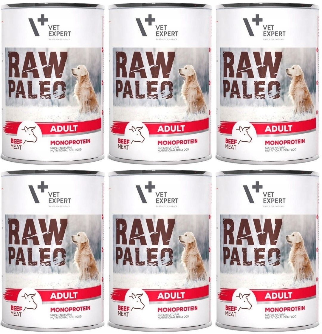 Levně VetExpert Raw Paleo Adult Hovězí 6 x 400 g