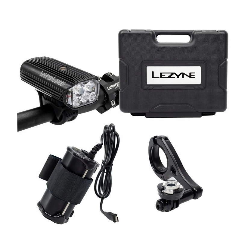 Přední světlo na kolo Lezyne Drive 2400 powerbanka Infiniti Set