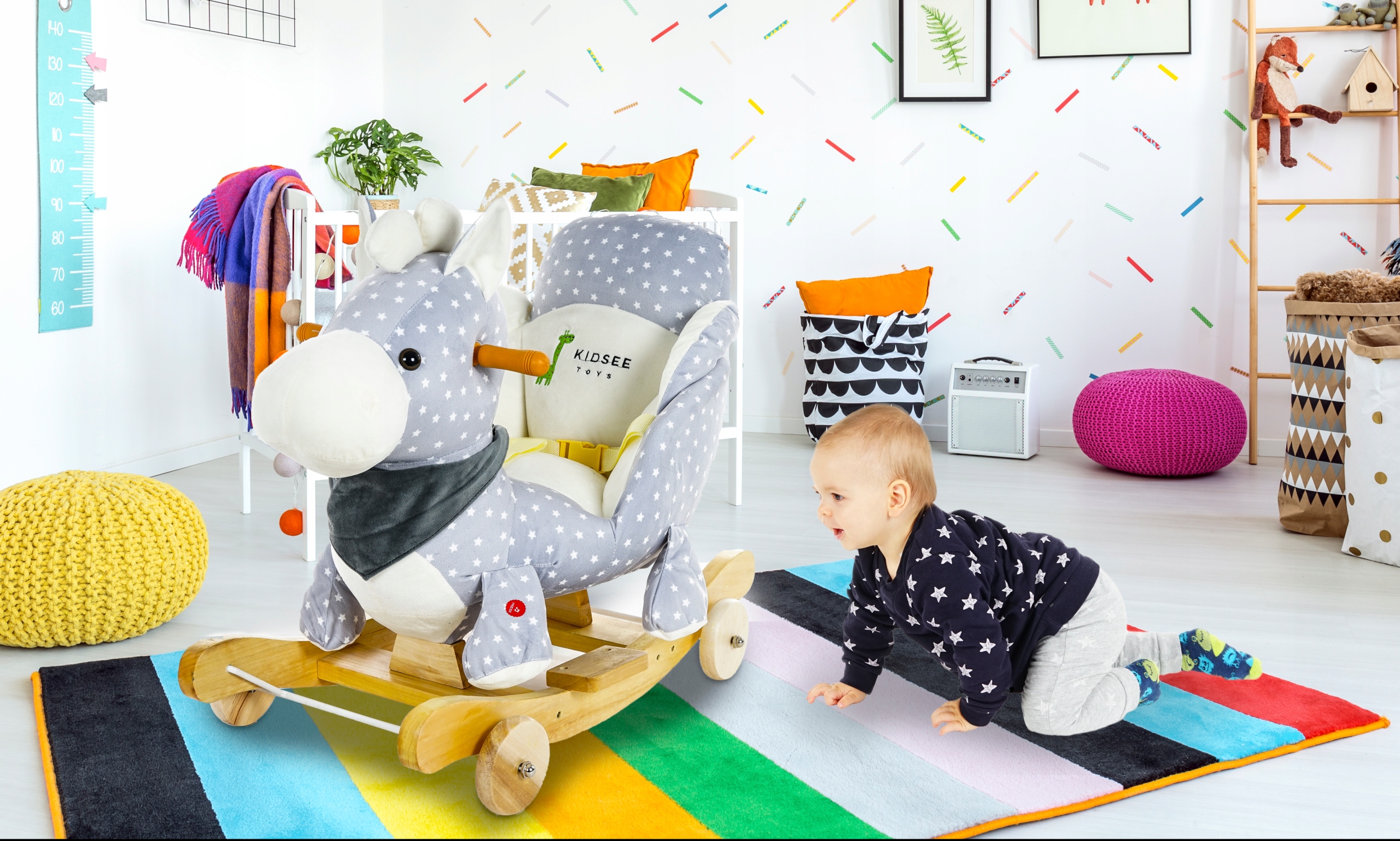 BUJAK JEŹDZIK KIDSEE 3w1 Z PIOSENKAMI PO POLSKU KONIK NA BIEGUNACH Marka Kidsee