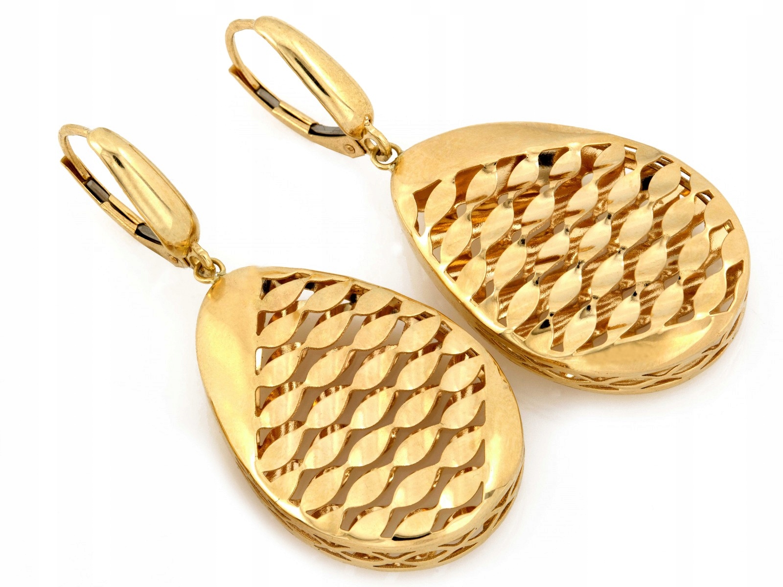 Dámské zlaté náušnice 585, moderní a elegantní design