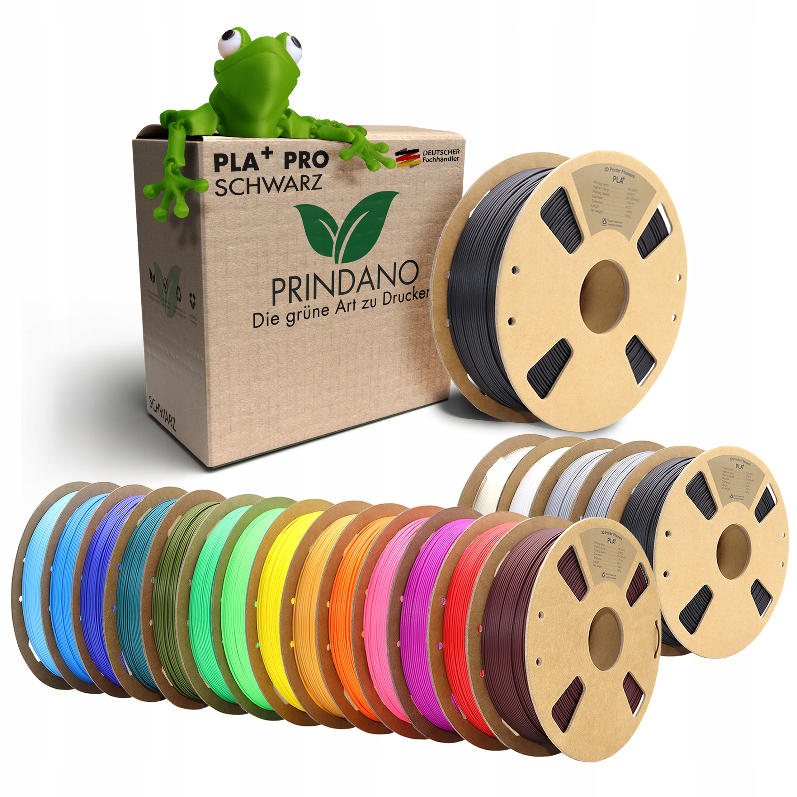 Filament PLA+ Pro czarny BLACK premium 1,75mm 1kg PRINDANO Średnica filamentu 1.75 mm