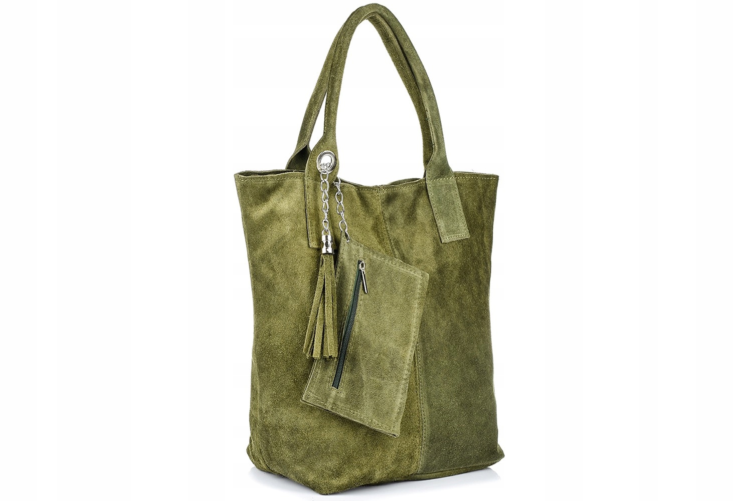 SHOPPER włoska SKÓRA ZAMSZOWA torba A4 WOREK L82 Marka Vera Pelle