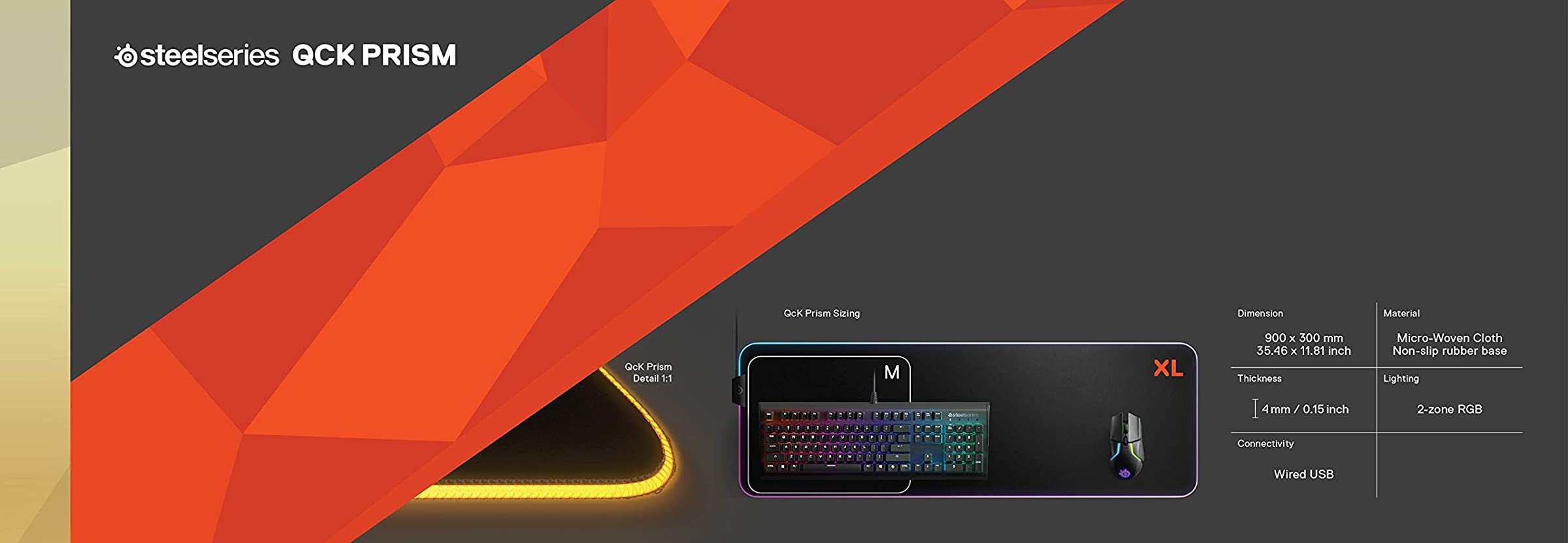 STEELSERIES QCK Podkładka Pod Mysz Klawiaturę RGB — miniatura 9