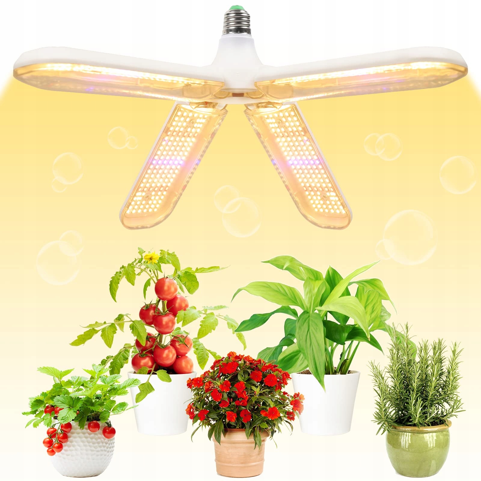 Led lampa pro pěstování rostlin Grow full spectrum 200W 552 Led E27 IP54