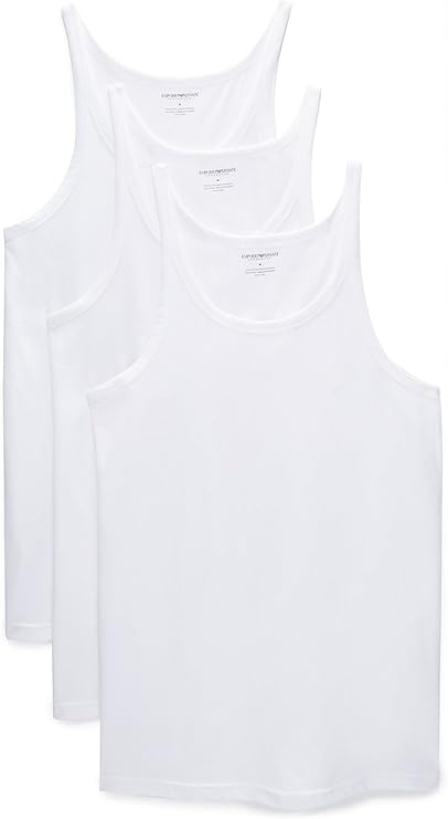 Emporio Armani Bílé Tričko S Logem 3 Pak L J2B