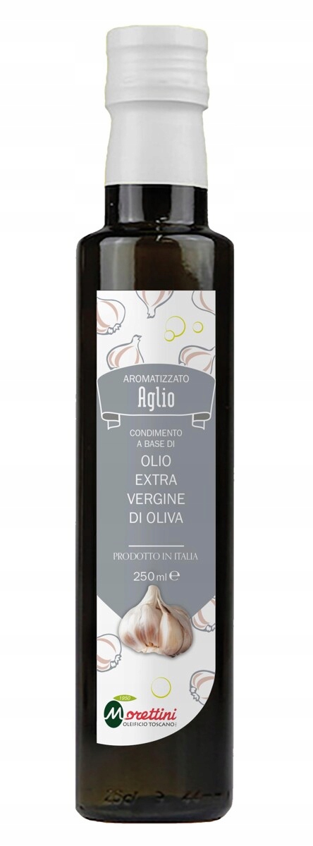 2x Morettini aromatizovaný olivový olej s příchutí Česnek 250 ml