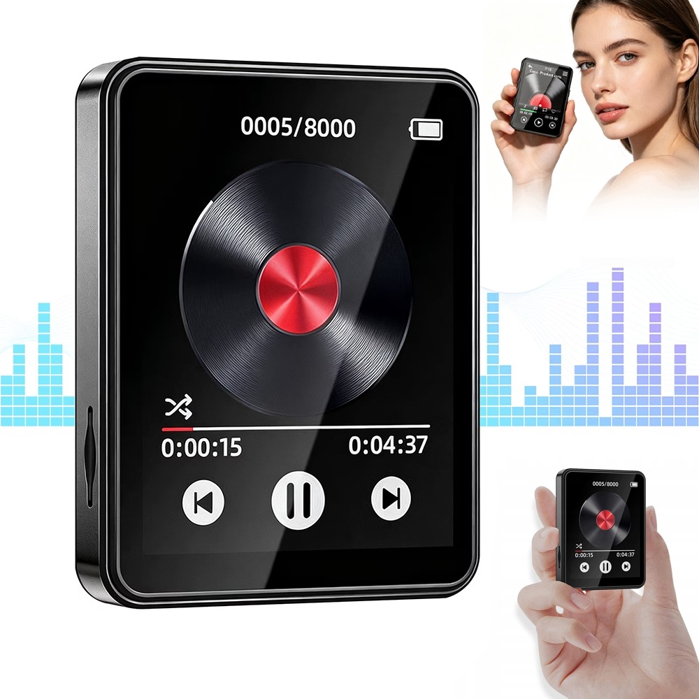 MP3 Přehrávač MP4 Bluetooth 32GB Fm Rádio Sluchátka Hifi Přenosné Menu Pl