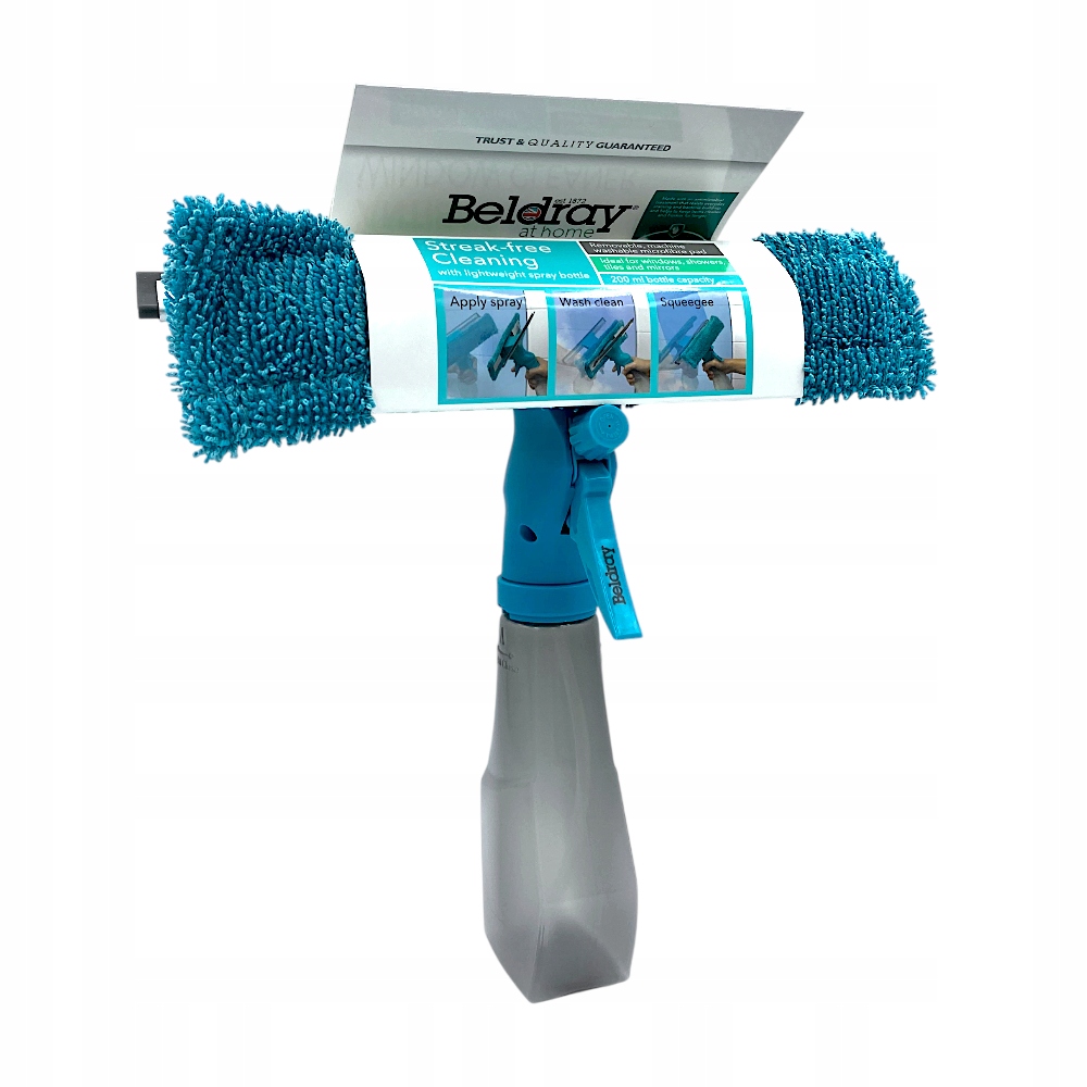 Beldray Butelka ze Spryskiwaczem i Ściągaczką do Szyb 200ml