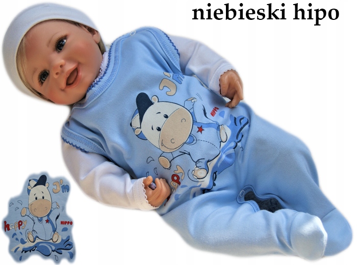 

Śpioszki śpiochy bawełniane pajacyk 56 rozpinane
