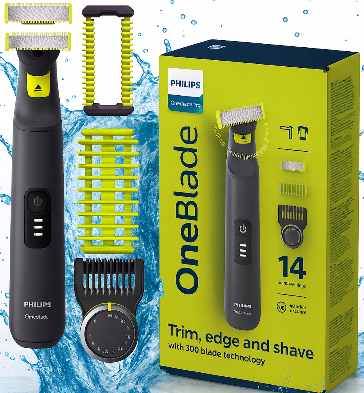 Holicí Strojek Philips One Blade Na Vousy Oboustranný One Blade Pro