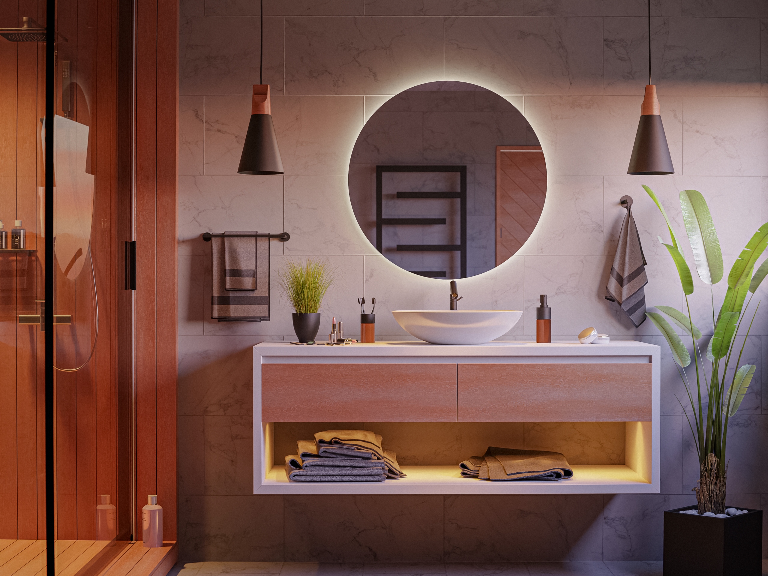 LUSTRO OKRĄGŁE LED FI 80cm ŁAZIENKOWE PODŚWIETLANE Kod producenta LUSTRO OKRĄGŁE LED FI 80cm