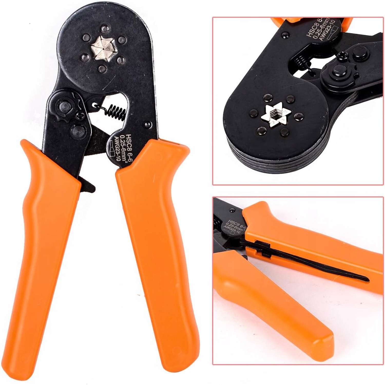 ZACISKARKA PRASKA DO TULEJEK KABLI KONEKTORÓW SZEŚCIOKĄTNA 0,25-6 MM2 Marka Novaza Tech