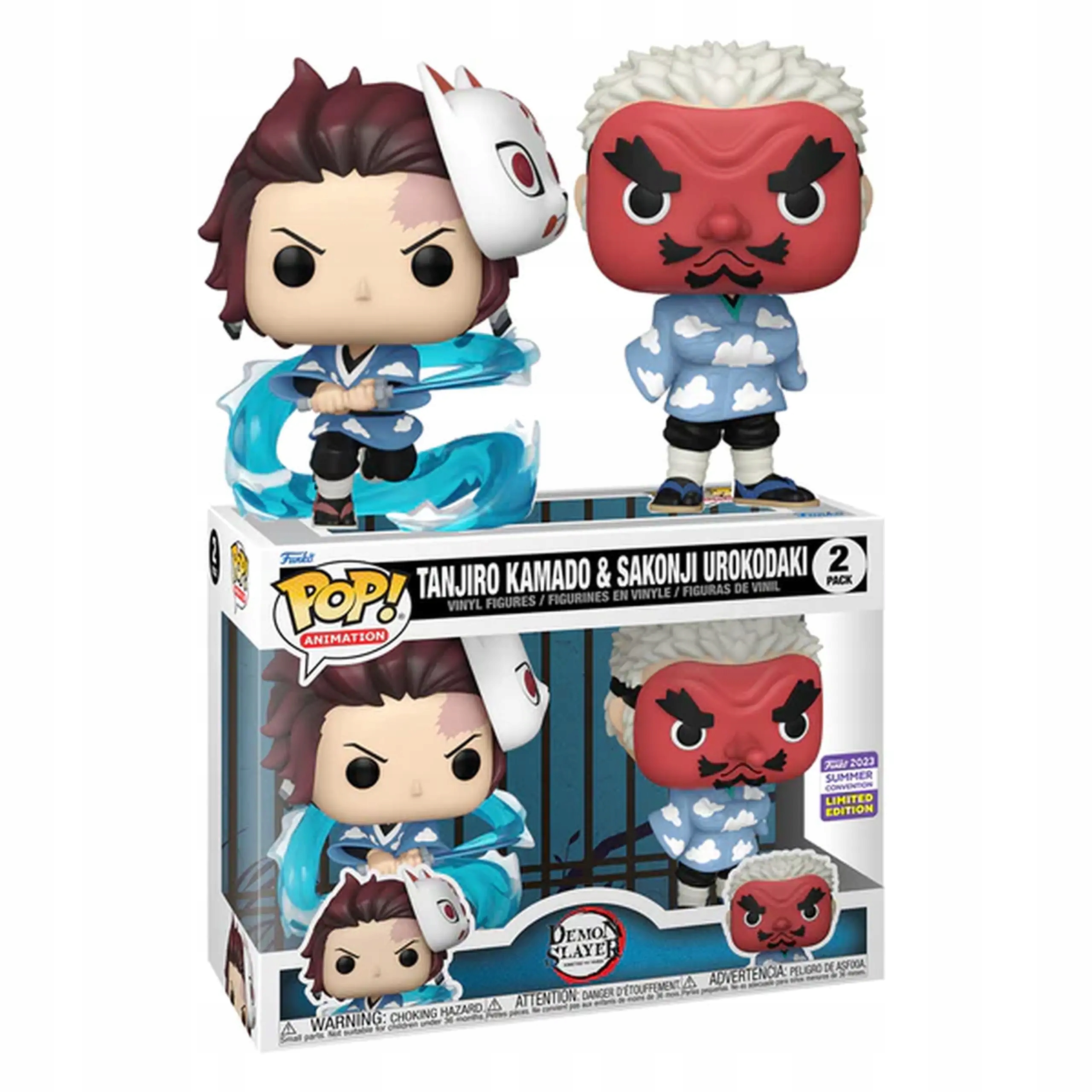 Funko Pop! Demon Slayer Tanjiro Kamado & Sakonji Urokodaki 2-Pack