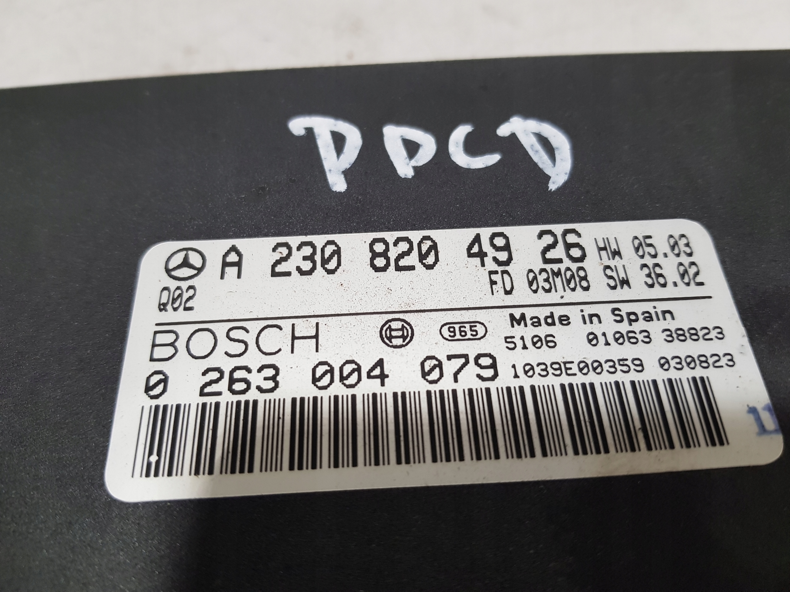 module control unit PDC MERCEDES SL R230 2308204926
