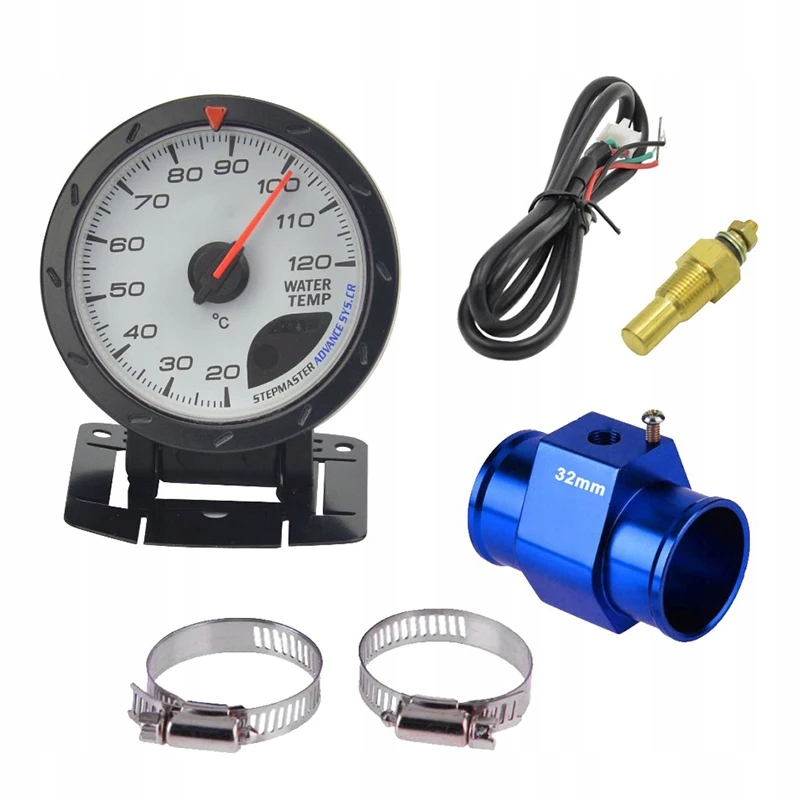 Dragon 60MM Car Water Temp Gauges Whire Face Stepping Motor 20120 C
