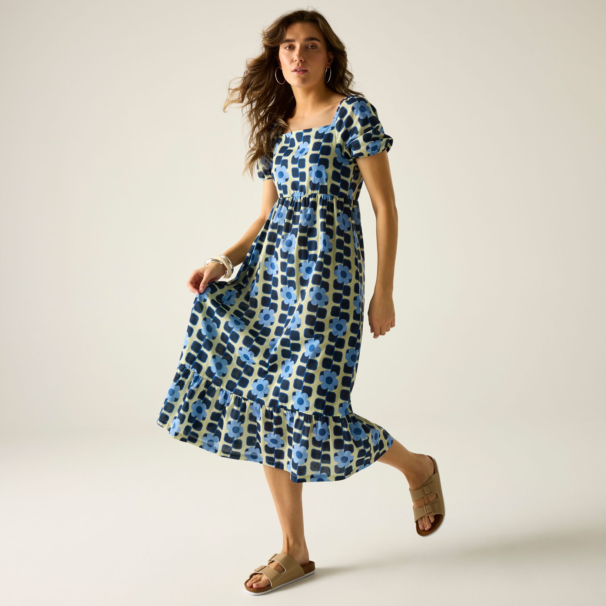Orla Kiely Damska sukienka Midi Summer Regatta