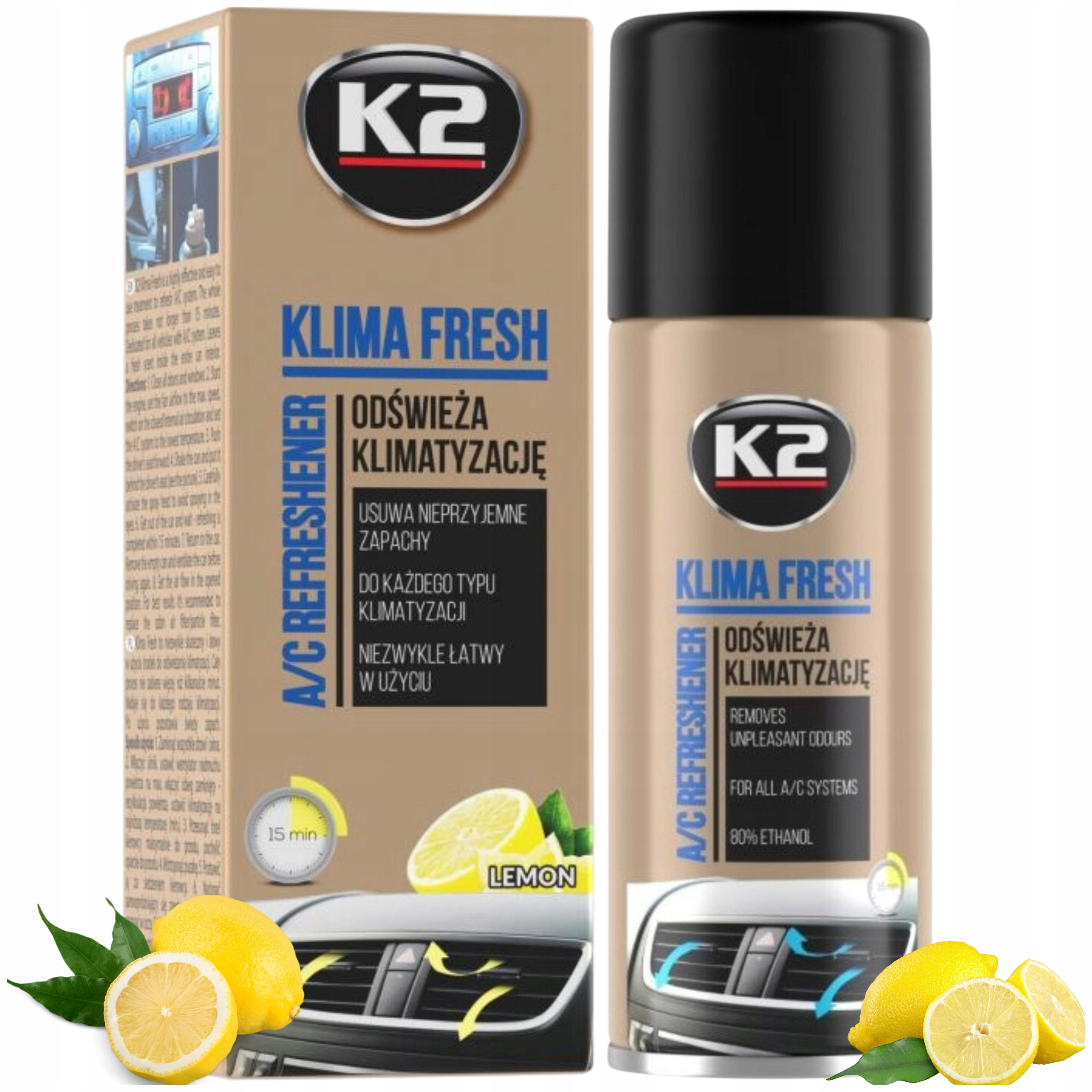K2 DO KLIMATYZACJI 150ml Klima Fresh ODŚWIEŻENIE