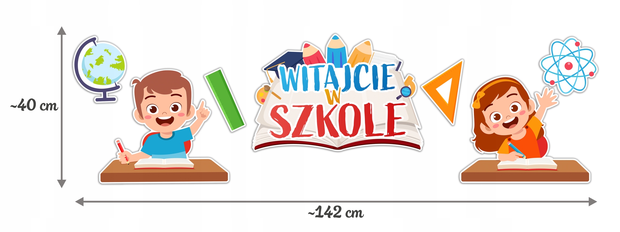 DEKORACJA SZKOLNA DUŻA (XXL) - WITAJCIE W SZKOLE (9 elementów) - LearnHow Kod producenta LH-DSZ34
