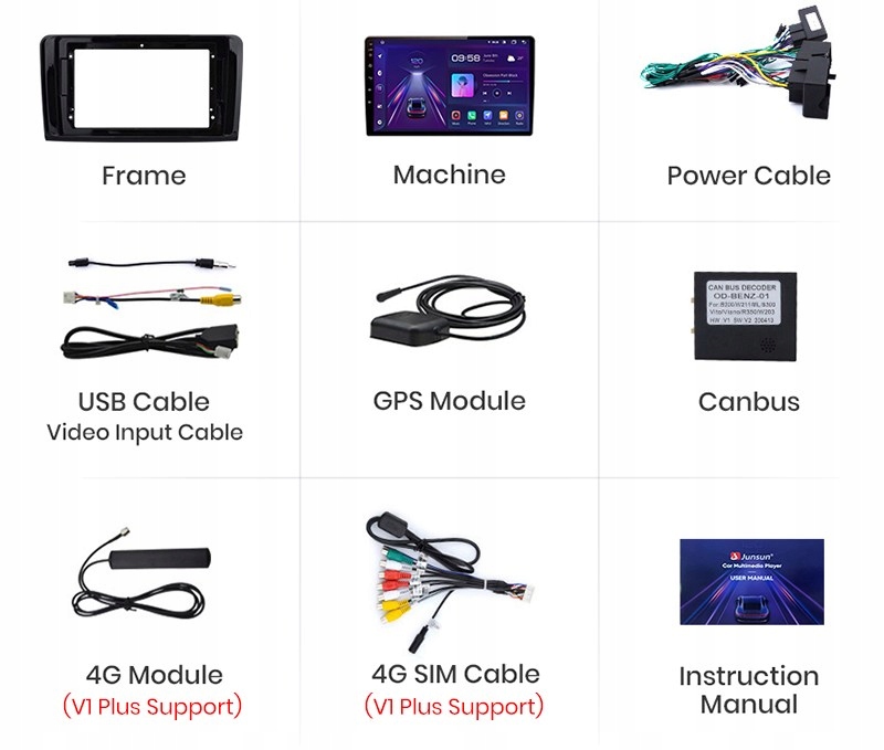 Radio Android GPS MERCEDES W164 WiFi ML GL 6/128 Pilot w zestawie nie