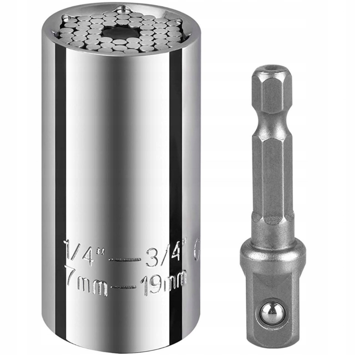 

Nasadka Uniwersalna Klucz Nasadowy 7-19 mm 1/4-3/4