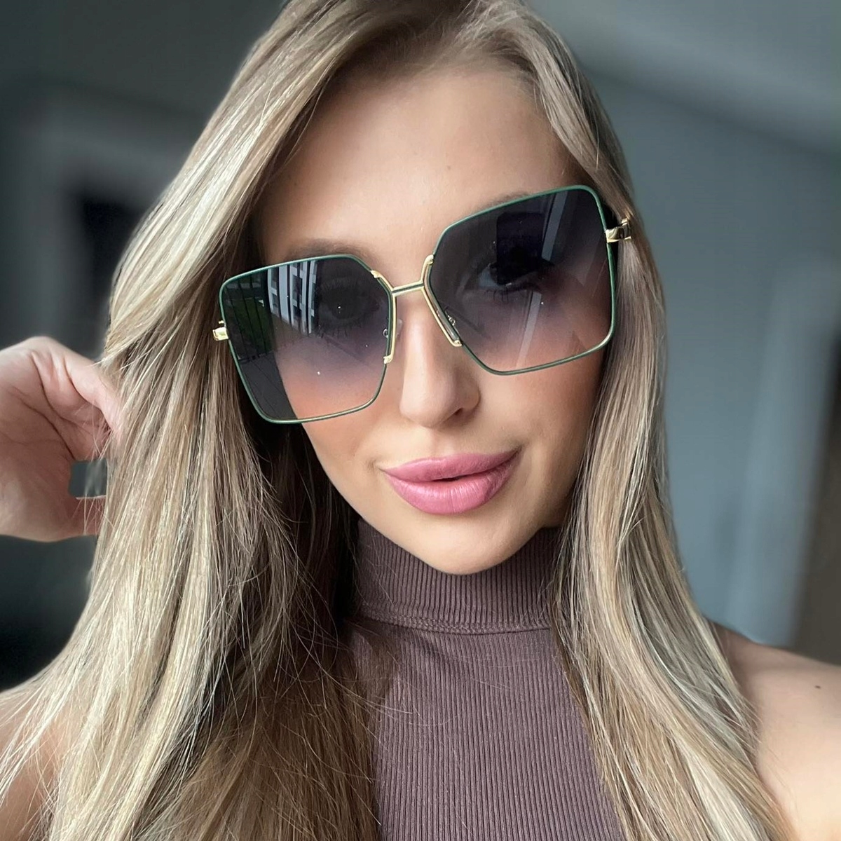 Damskie okulary słoneczne UV Skull Ombre LS1061 Z Marka Monita Stile