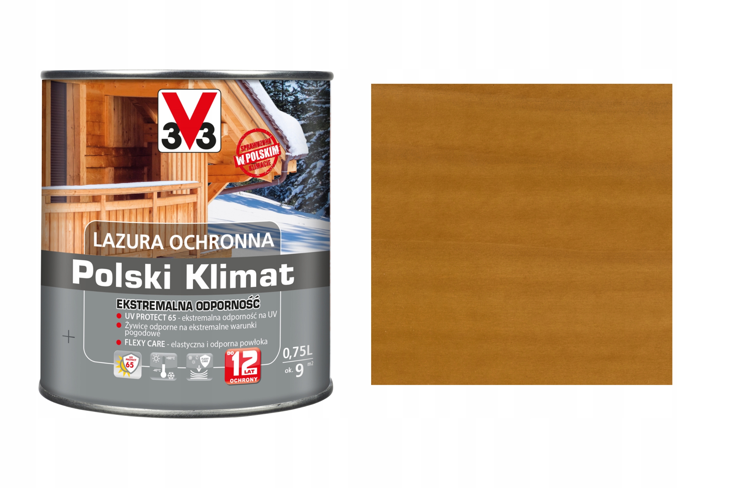 Lazura V33 Polski Klimat 12 lat Sosna Skand. 0,75L