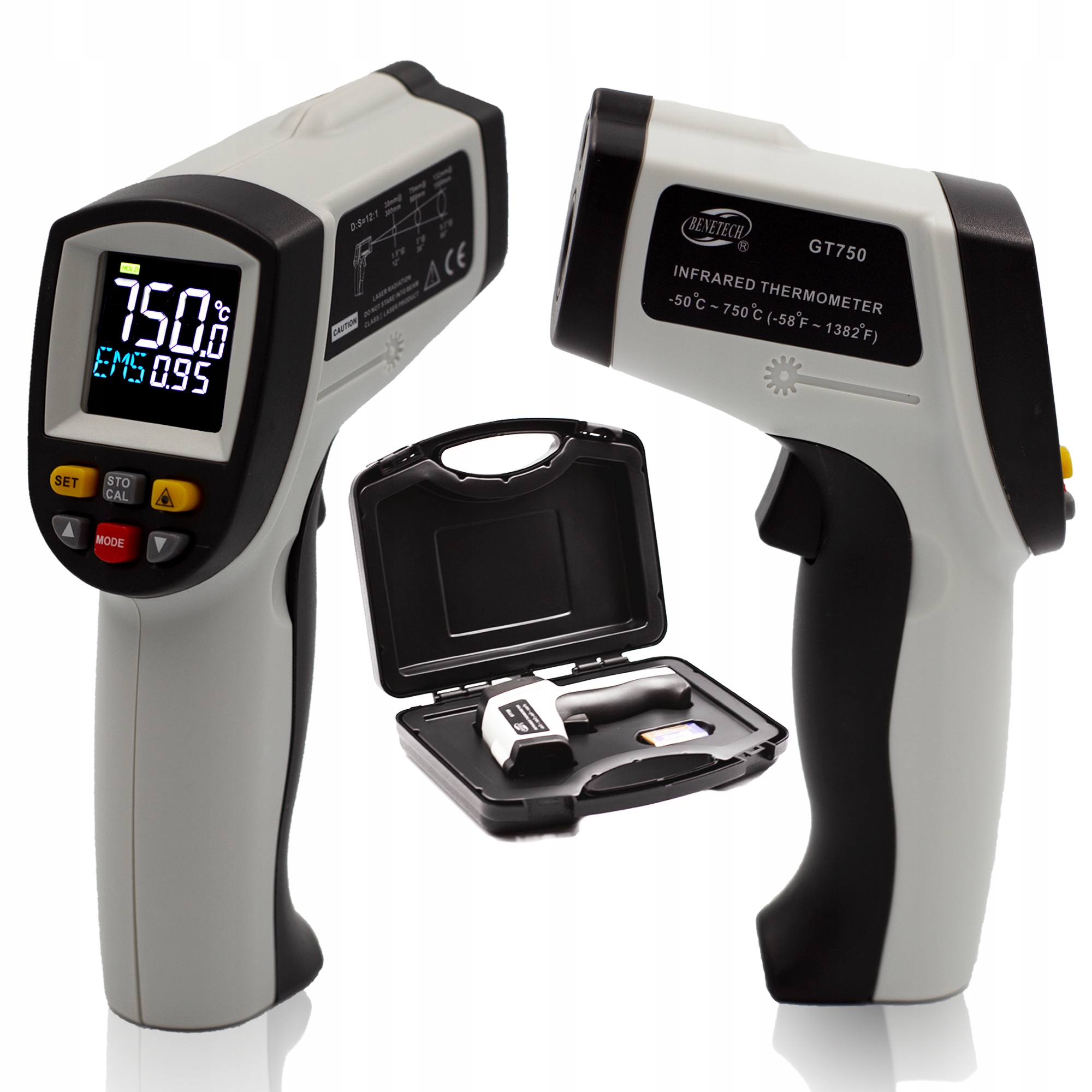 

Pirometr Termometr Laserowy Bezdotykowy -50 +750