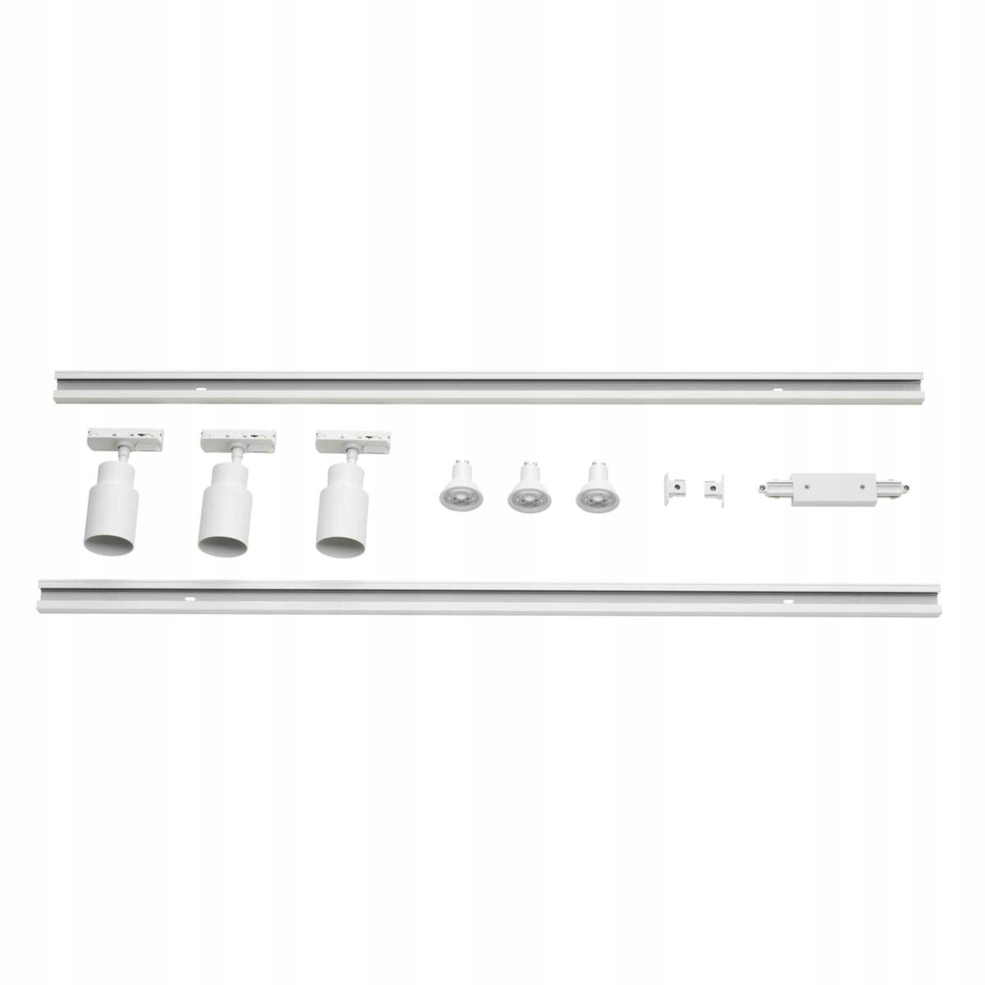 Koľajnicové svietidlo Slv Puri 2.0 Triple Track Set 2m biela GU10