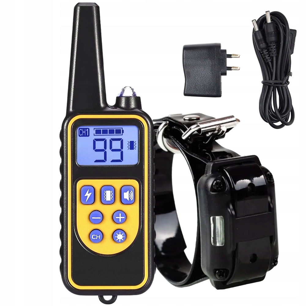 Levně Elektrický Výcvikový Obojek Pro Psa, 4 Režimy, Nastavitelný, Voděodolný, Dálkové Ovládání
