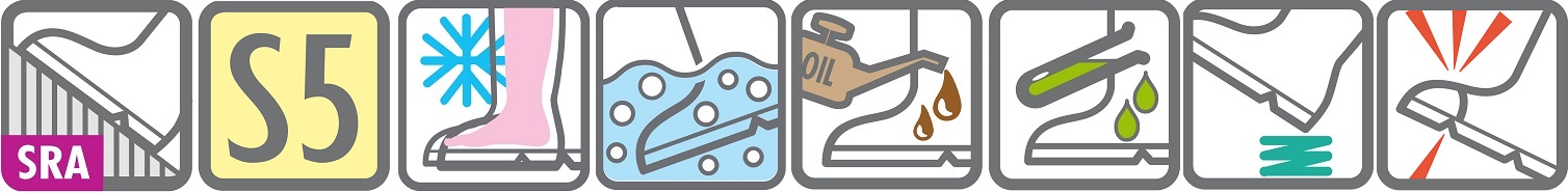 GUMOWCE MĘSKIE BUTY GUMOWE GUMIAKI ANTYPRZEBICIOWE Długość wkładki 30 cm