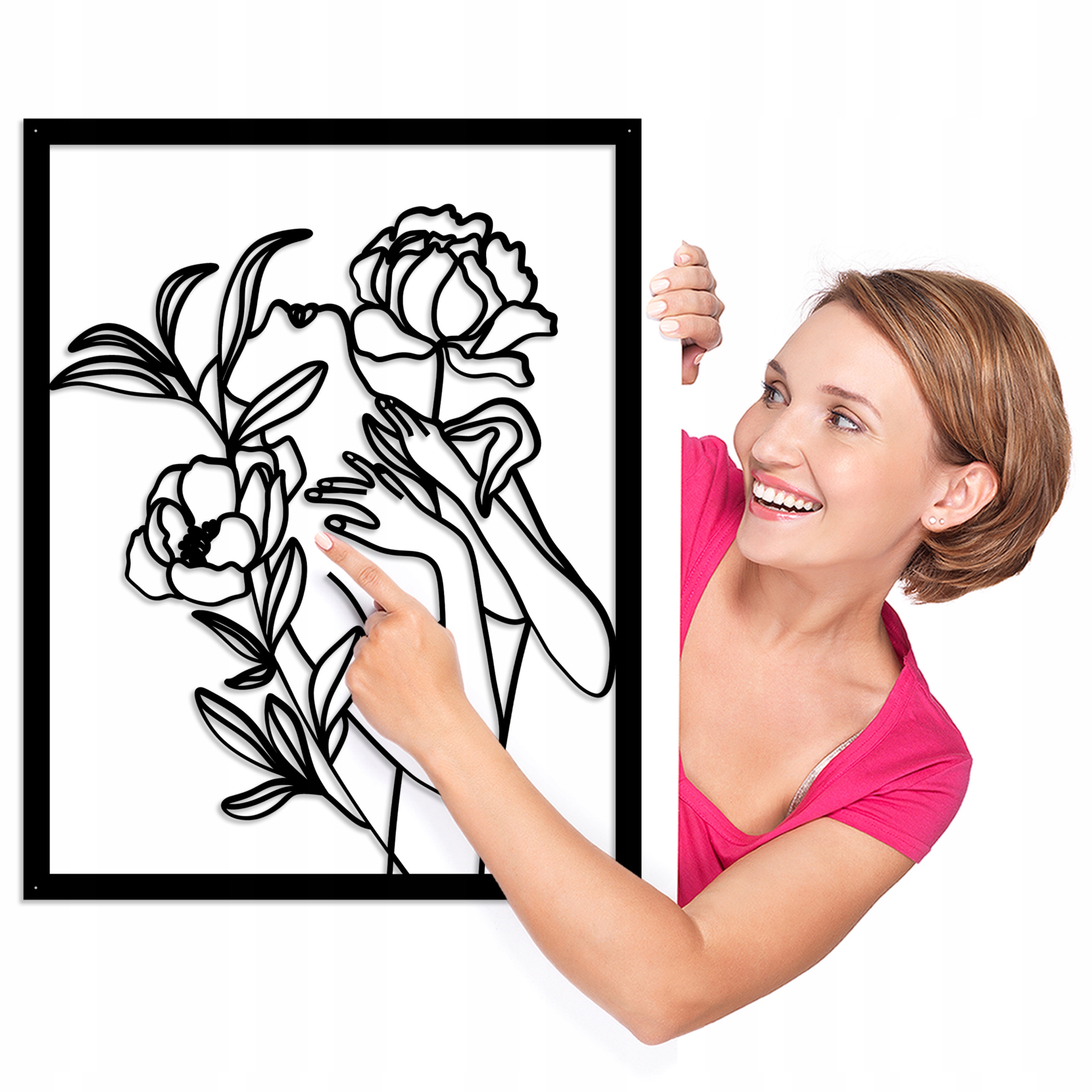 

Obraz Ażurowy Dekoracja Ścienna Panel Kobieta 3D