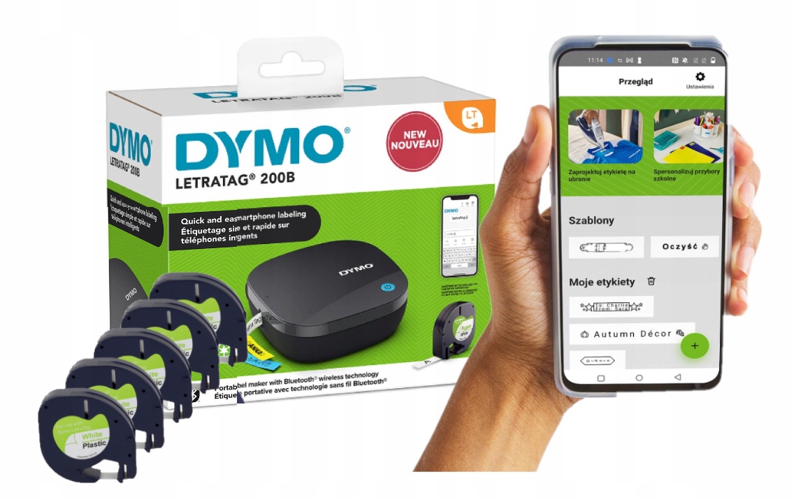 Tiskárna Dymo LetraTag LT200B Lt 200B 5 pásků A 59421 12 mm bílá papírová