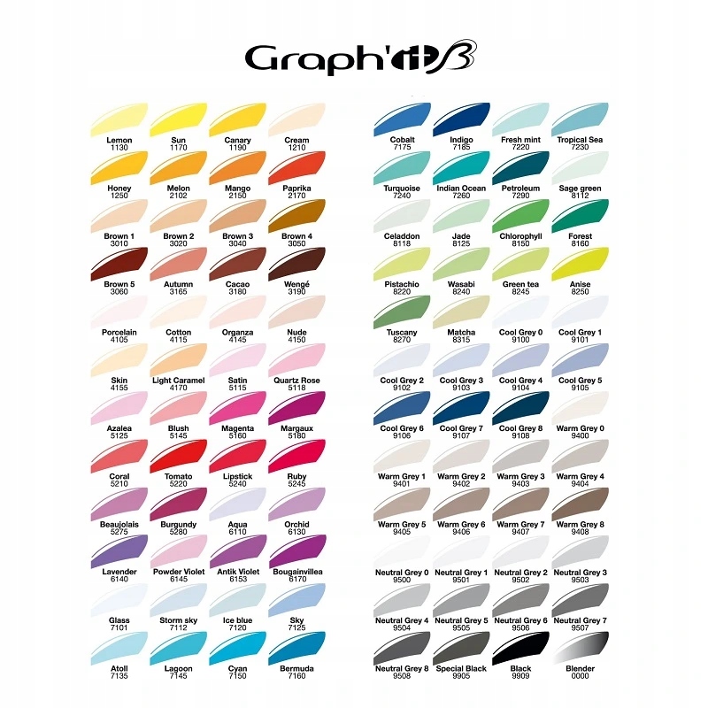 GRAPH'IT kétoldalas alkoholos markerek Brush & Chisel, 24 db képregény Márka Graph'it