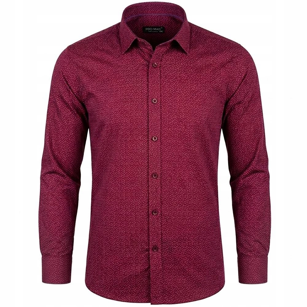 Ego Man košile pánská EGB-501-1 nadměrná velikost 5XL bordó
