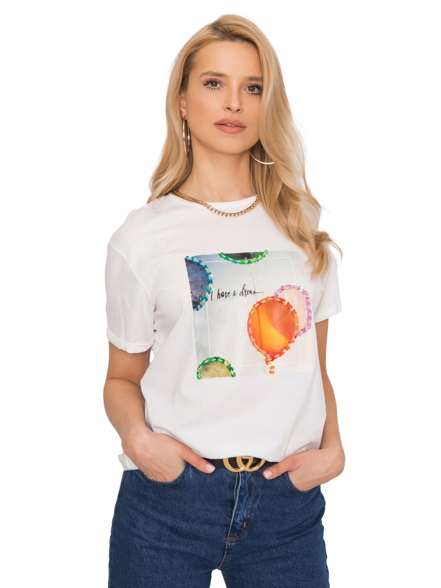 

Koszulka Damska t-shirt z nadrukiem - S