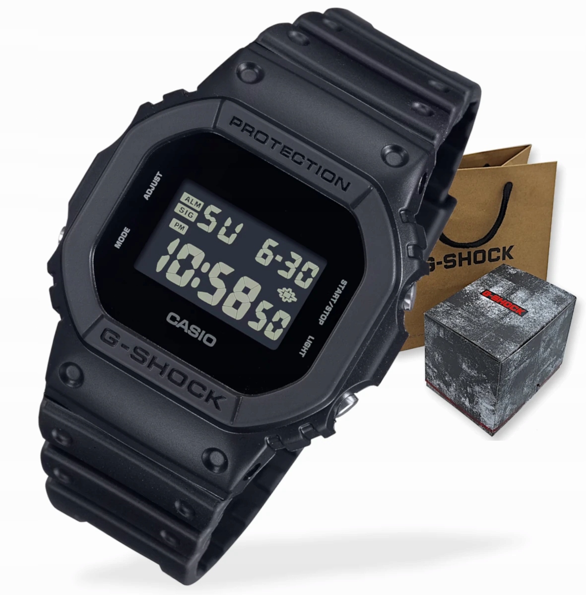 Černé pánské hodinky Casio G-Shock Kostka DW-5600UBB Box Gravírování Bonus