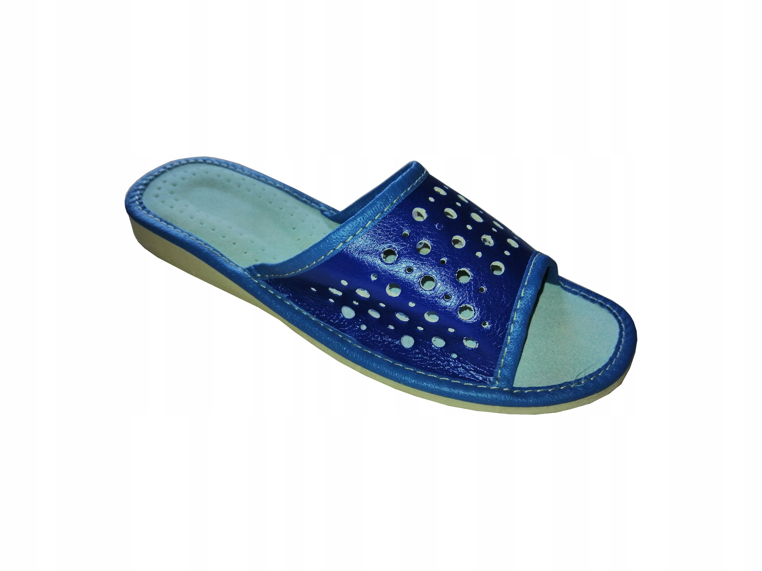 Pantofle damskie skórzane