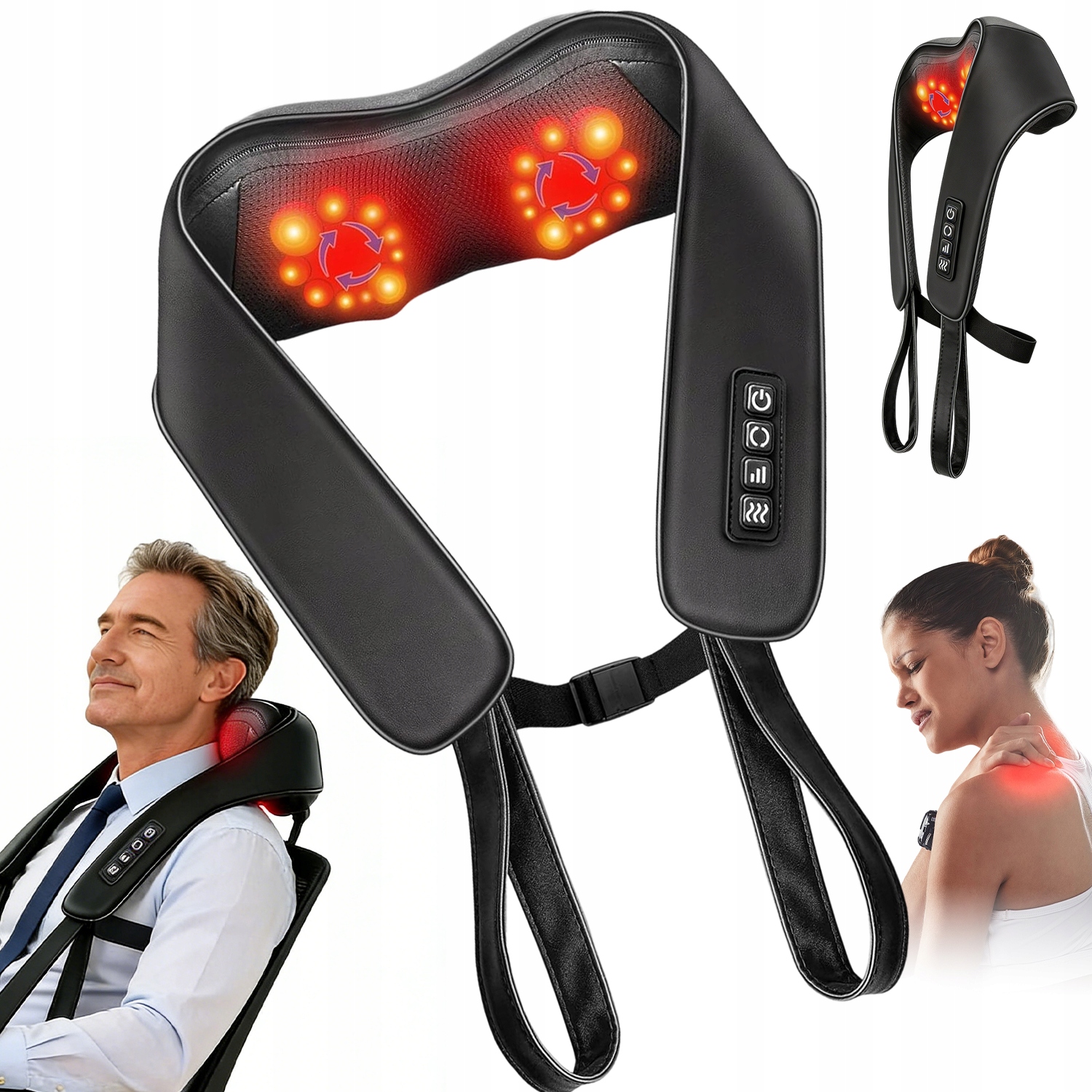 Masażer Do Szyi Karku Automatyczne Wyłączenie Funkcja Grzania 20 Głowic