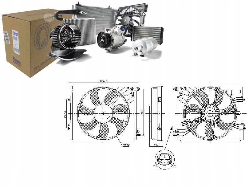 Ventilátor Chladiče S Krytem Renault Grand Scenic IV Megane IV