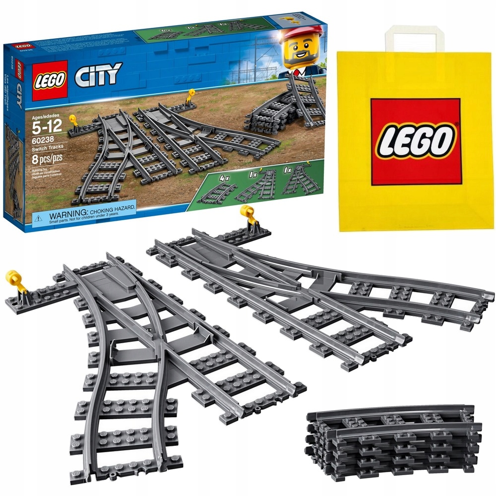 Lego 60238 Zwrotnice Kolejka Tory Do Pociągu 60197 60198 60336 60337 60423