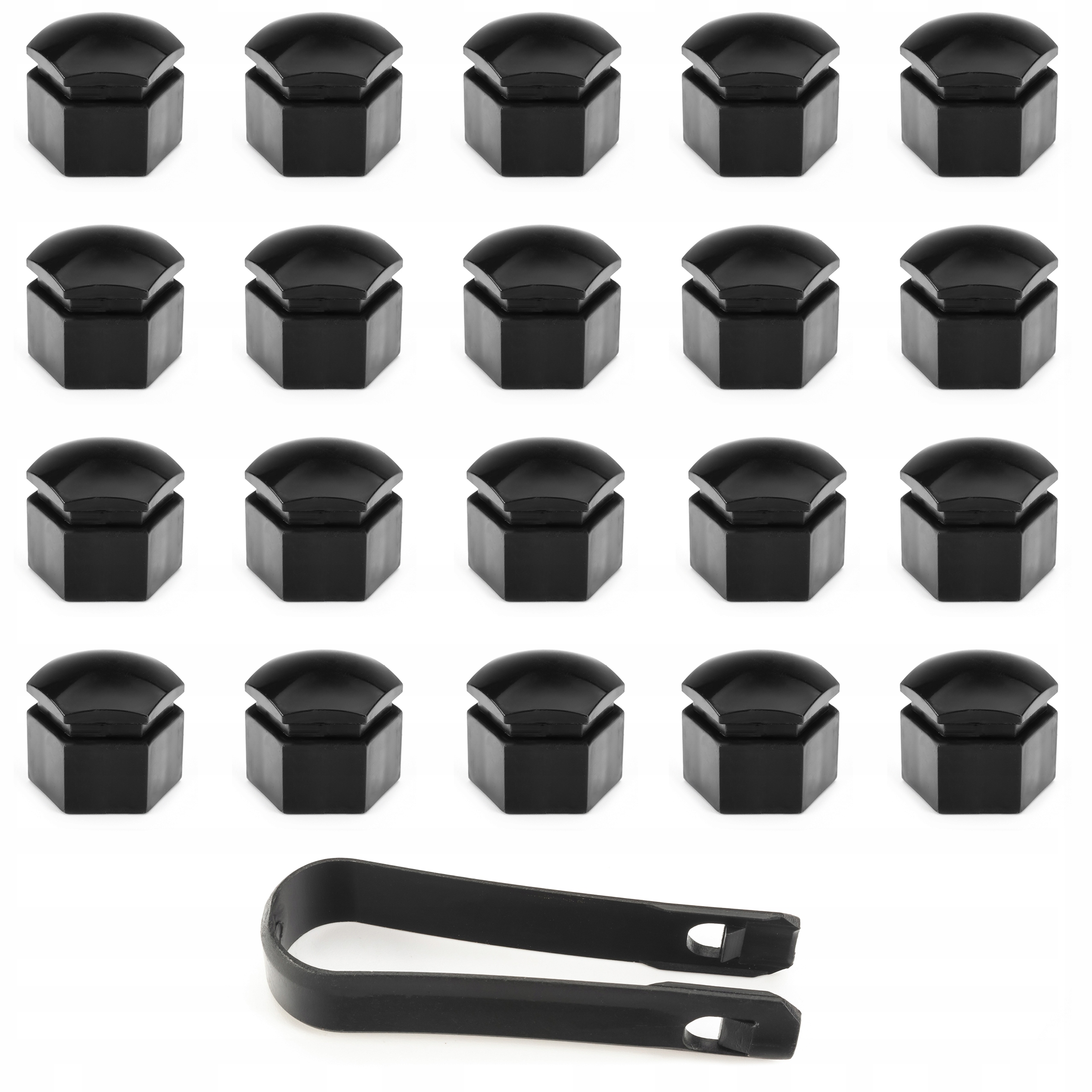 Zdjęcie AWparts 20x NAKŁADKA NA ŚRUBY FELG DO VW AUDI SKODA CZARNA 20x1szt