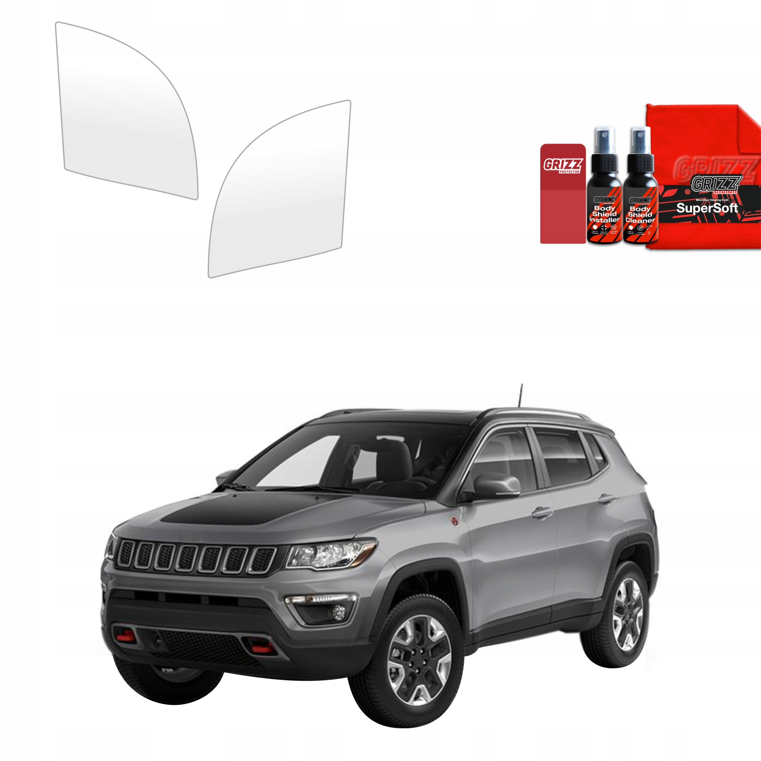 2v1 Fólie Ppf dýha na kola pro Jeep Compass (2020-2024) Grizz