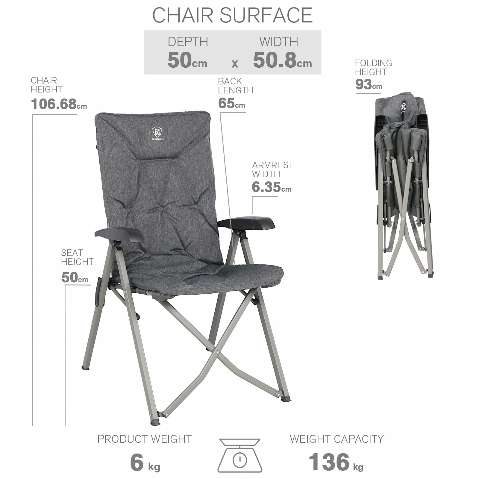 Sivé hliníkové Ležadlo Ever Advanced