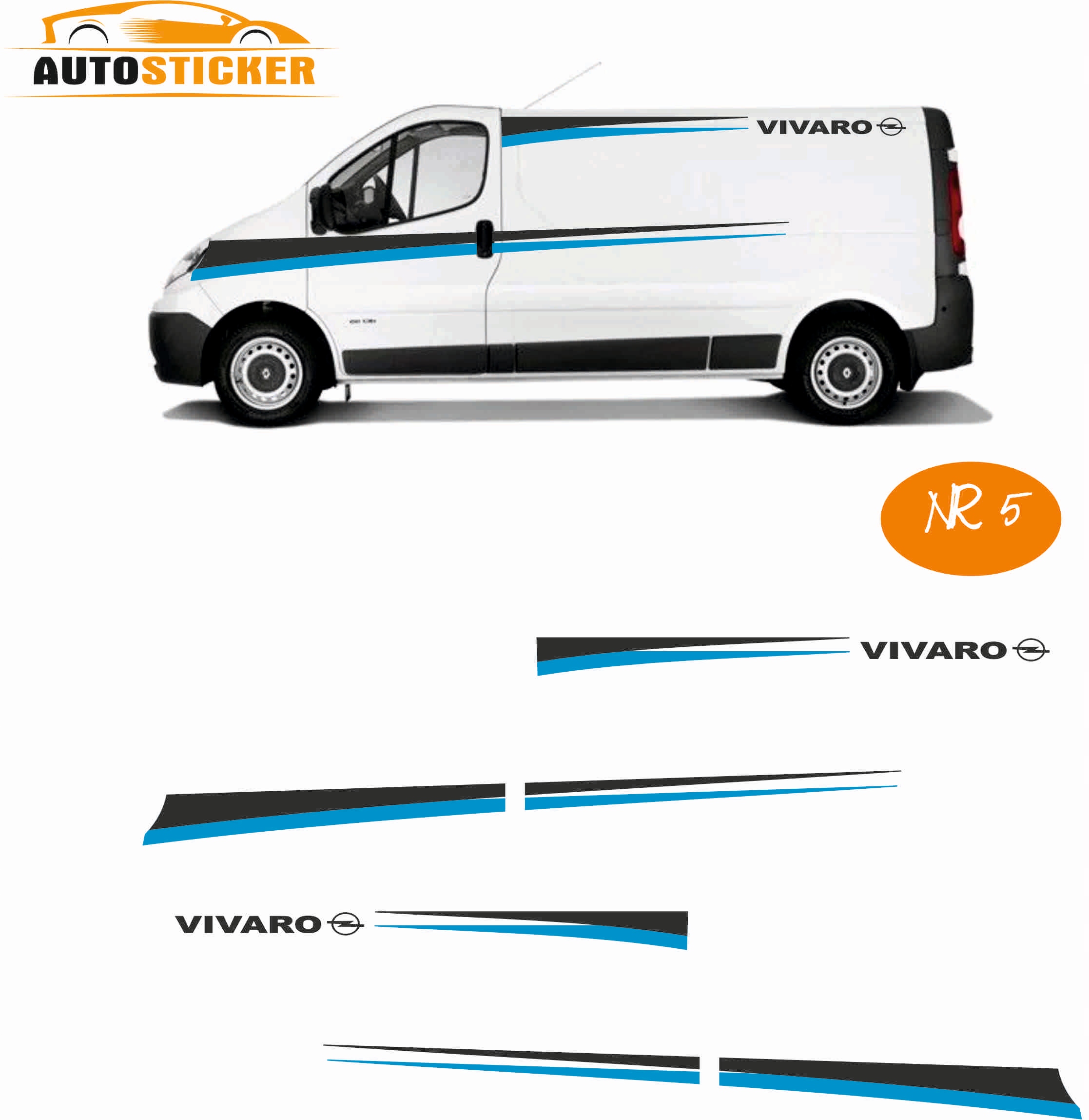 naklejka naklejki bus opel vivaro
