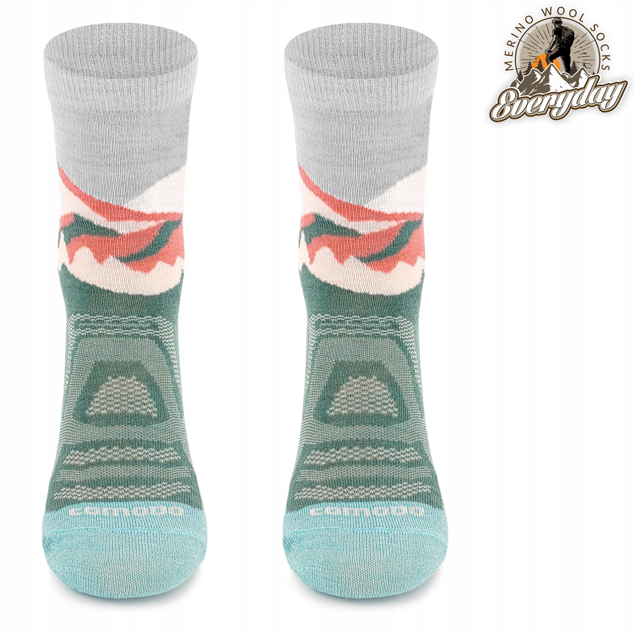 Wełniane termoaktywne skarpety turystyczne na lato 70% merino Comodo 39-42 Rozmiar 39-42